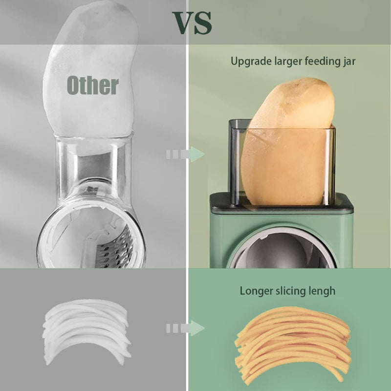 4 in 1 Multi-Function Vegetable Cutter & Slicer with Stainless Steel Blades